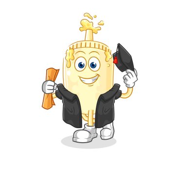 Mayonez mezuniyet vektörü. karikatür