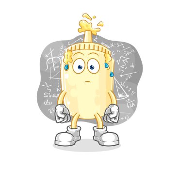 Sert düşünen mayonez. karikatür