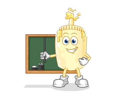 Mayonez öğretmen vektörü. karikatür