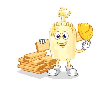 Mayonez üretici vektörü. karikatür