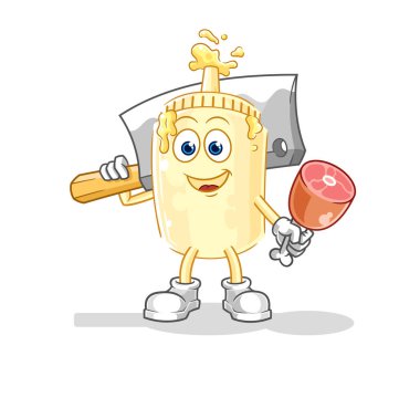 Mayonez Kasabı illüstrasyonu. karakter vektosu