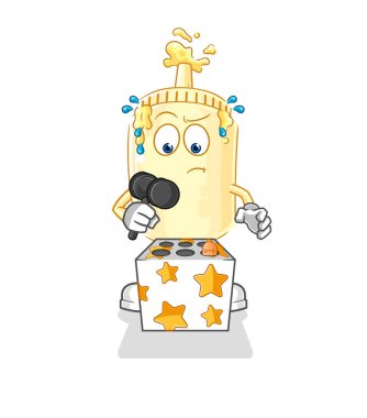 Mayonez oyunu bir köstebek maskotunu öldürdü. çizgi film vektosu