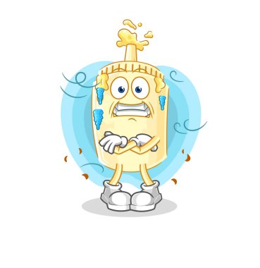 Mayonez soğuk illüstrasyonu. karakter vektosu