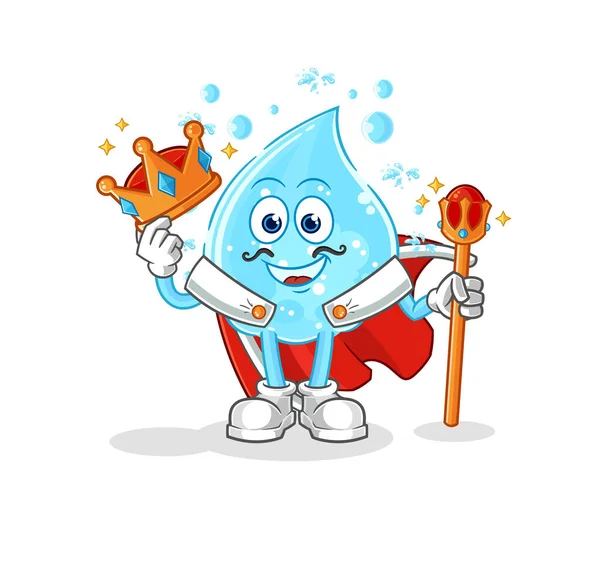 Soda Water King Vector Cartoon Characte — Stock Vector