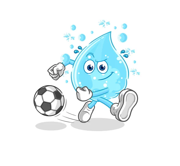 Soda Water Kicking Ball Cartoon Cartoon Mascot Vecto — Stock Vector