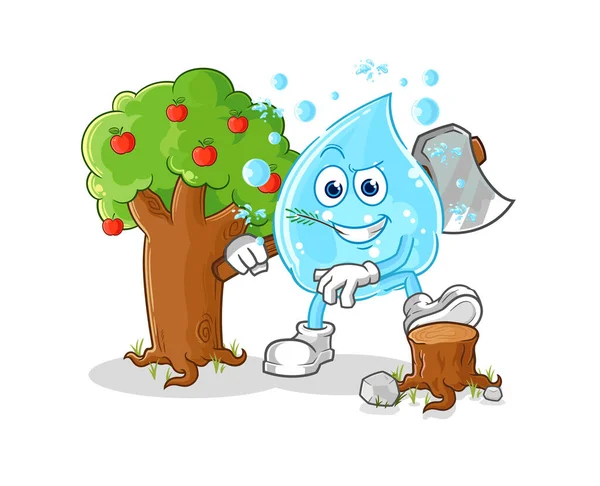 Gazoz Suyu Marangozu çizimi. karakter vektosu