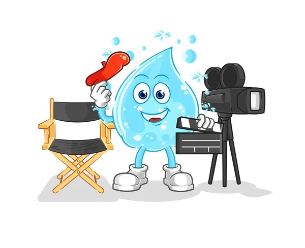 Soda Water Director Mascot Cartoon Vecto — Stock vektor