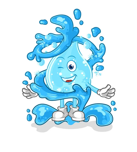 Soda Water Fresh Water Mascot Cartoon Vecto — Stock Vector