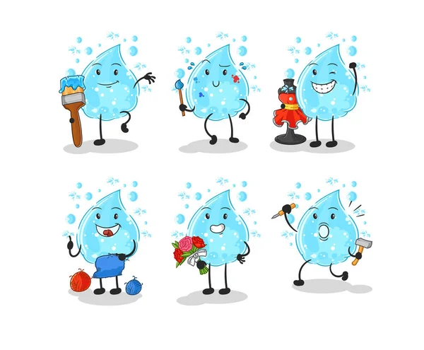 Soda sanatçısı grup karakteri. karikatür maskotu vektosu