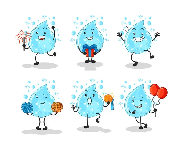 Soda kutlaması karakterini belirledi. karikatür maskotu vektosu