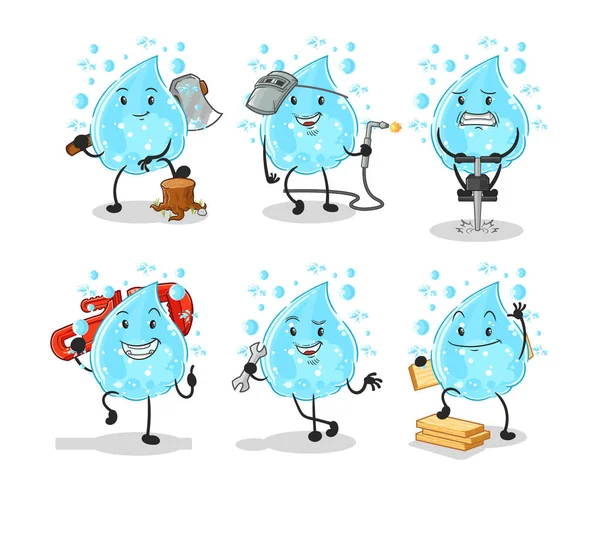 Soda işçisi karakterini belirledi. karikatür maskotu vektosu