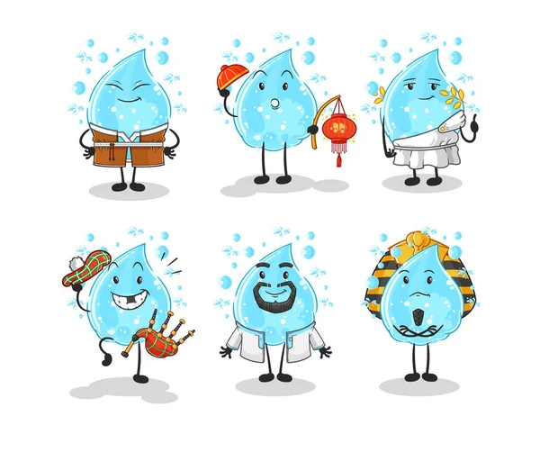 Soda Dünyası Kültür Grubu. karikatür maskotu vektosu