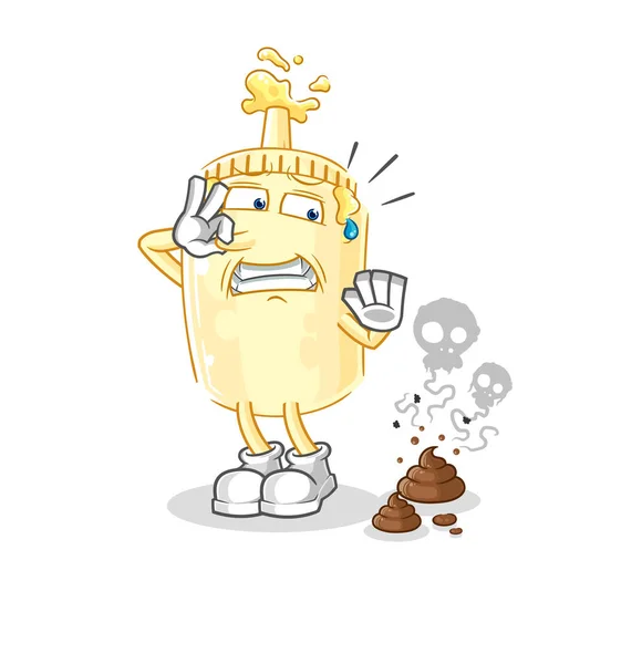Mayonnaise Stinky Waste Illustration Character Vecto — Stock Vector