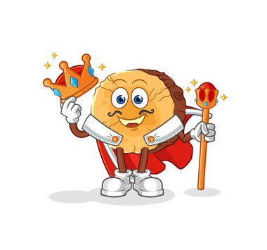 Yuvarlak seyir defteri kral vektörü. karikatür