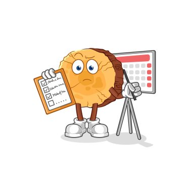 Yuvarlak günlük çizelgesi vektörü. karikatür