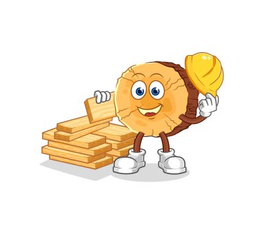 Yuvarlak logaritma oluşturucu vektörü. karikatür