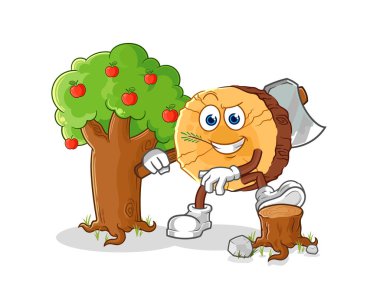 Yuvarlak günlük Carpenter çizimi. karakter vektosu