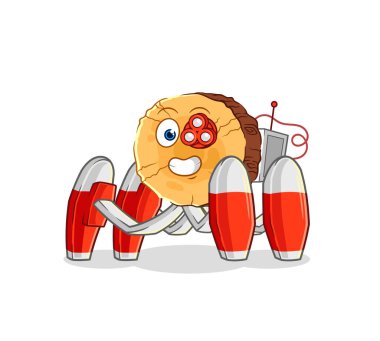 Yuvarlak günlük robot vektörü. karikatür