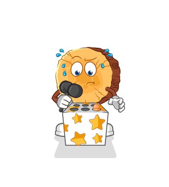 Yuvarlak kütük oyunu bir köstebek maskotunu öldürdü. çizgi film vektosu