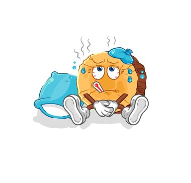 Yuvarlak günlük hasta vektörü. karikatür