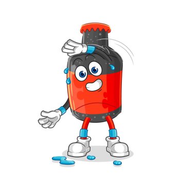 Kola germe karakteri. karikatür maskotu vektosu