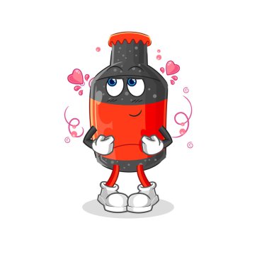 Cola utangaç vektörü. karikatür