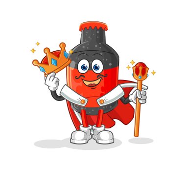 Kola kralı vektörü. karikatür