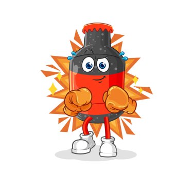 Kola boksörü karakteri. karikatür maskotu vektosu