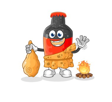 Kola antik karikatürü. karikatür maskotu vektosu