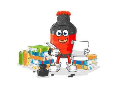 Kola yazarı vektörü. karikatür