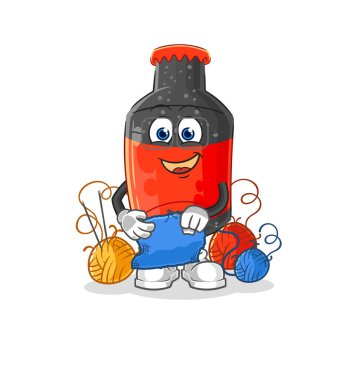 Kola terzisi maskotu. çizgi film vektosu