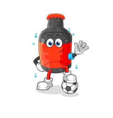 Kola, futbol illüstrasyonu oynuyor. karakter vektosu