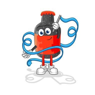 Kola Ritmik Jimnastik maskotu. çizgi film vektosu