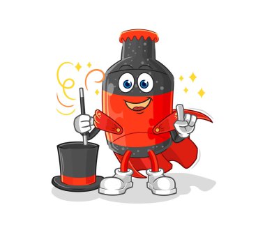 Kola sihirbazı illüstrasyonu. karakter vektosu