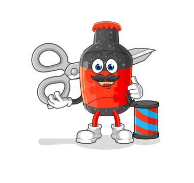 Kola berberi çizgi filmi. karikatür maskotu vektosu