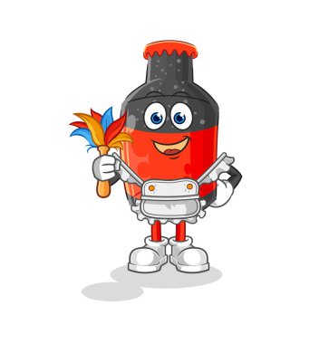 Kola hizmetçisinin maskotu. çizgi film vektosu