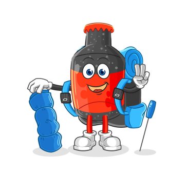 Kola kamp maskotu olur. çizgi film vektosu