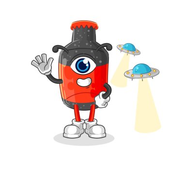 Kola uzaylı çizgi film maskotu Vecto