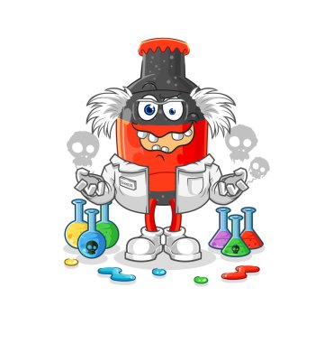 Kola delisi bilim adamı illüstrasyonu. karakter vektosu