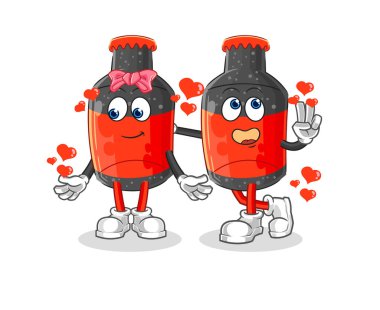 Kola randevu karikatürü. karakter maskotu vekto