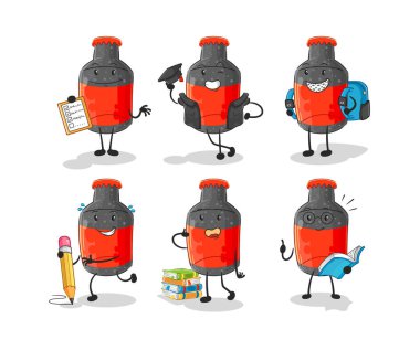 Kola eğitimi karakterini belirler. karikatür maskotu vektosu