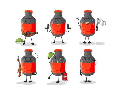 Kola Askerleri karakteri. karikatür maskotu vektosu