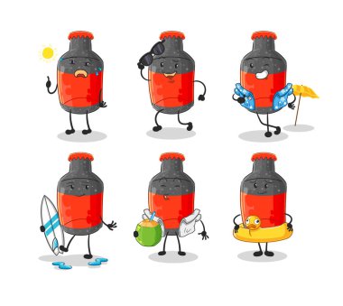 Kola bayramı karakteri. karikatür maskotu vektosu