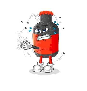 Kola sineği karakteri. karikatür maskotu vektosu