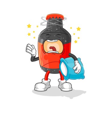 Kola esneme karakteri. karikatür maskotu vektosu