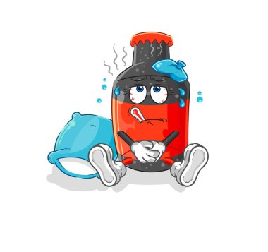 Kola hastası vektör. karikatür