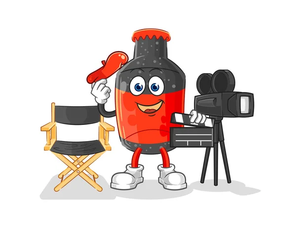 Cola Director Mascot Cartoon Vecto — Stock vektor