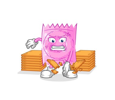 the condom karate mascot. cartoon vecto