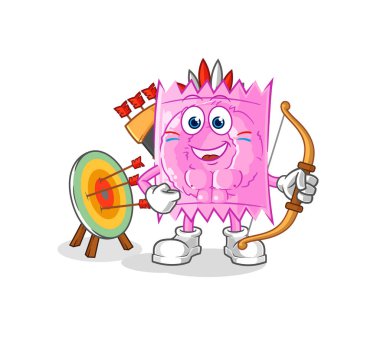 the condom native american tribe. cartoon mascot vecto