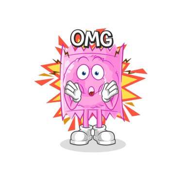 the condom Oh my God vector. cartoon characte